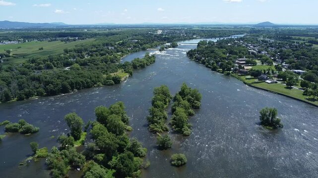Drone flight to the Fort Chambly, Quebec, Canada