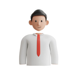 Employee 3D Icon. Male Employee 3D Icon