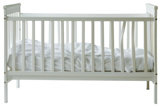 PNG Minimalist white baby crib