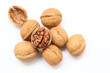 walnuts nut isolated on white background 