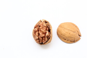 walnuts isolated on white background