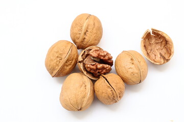 walnuts nut isolated on white background 