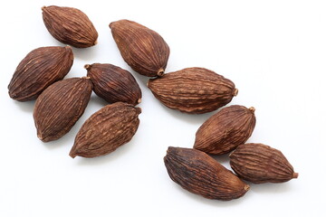 Cardamom on white background
