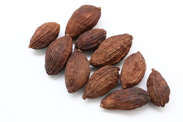 Cardamom on white background
