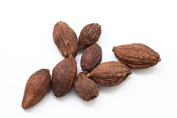 Cardamom on white background