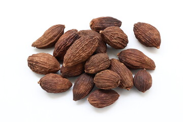 Cardamom on white background 