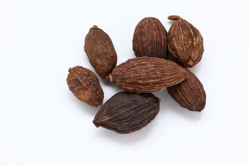 Cardamom on white background 