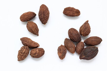 Cardamom on white background 