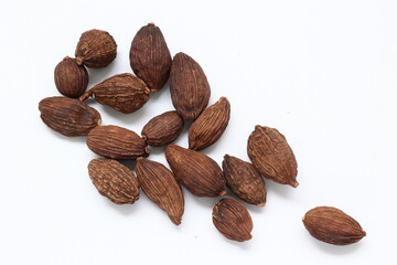 Cardamom on white background