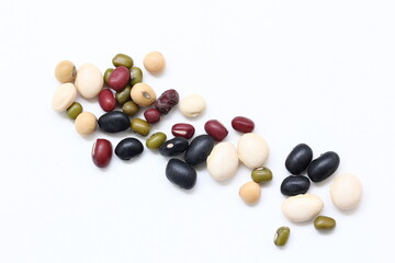 Bean on white background