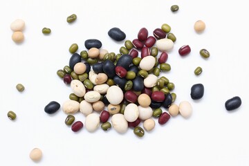 Beans on white background 