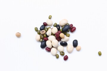 Beans on white background 