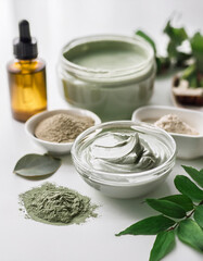 Woman preparing natural body scrub
