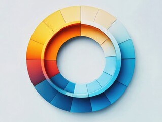 Obraz premium Modern Artwork - Colorful Circle Sculpture