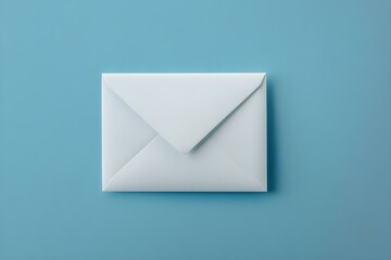 Small English paper letter with blue backdrop for copy space image with focused selection