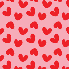 Cute hand drawn hearts seamless pattern. for Valentine's Day, Weddings, Mother's Day, textiles, banners, wallpapers, backgrounds.