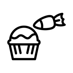 5 Baking line icon illustration vector graphic