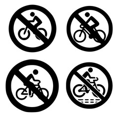 No cycling sign sheet 