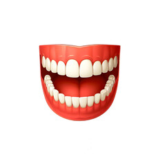 Fototapeta premium Isolated vector illustration of strong and healthy tooth on white background.