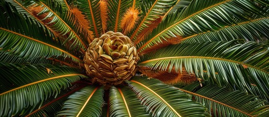 Close Up Photo Of A Sago Palm Tree Known For Its High Toxicity Commonly Found In Tropical Regions
