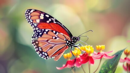 Fototapeta premium Monarch Butterfly on Flower