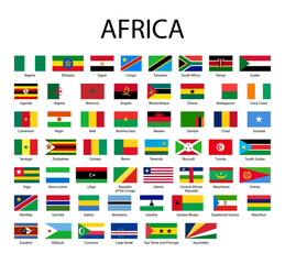 Fototapeta premium Flags of African countries