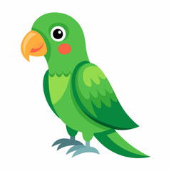 Cute Parrot Bird Vector Illustration Cartoon Illustrator Artwork
