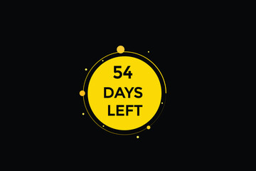 54 days left, icon, stile, timer, countdown, clock, time,  background, template, 54 days left, countdown, sticker, left banner, business, sale, label button
