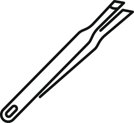 Manicure tool pliers holding something small icon, outline style