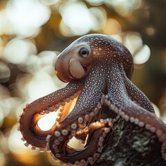 octopus isolated on summer background