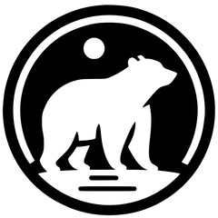Bear logo silhouette