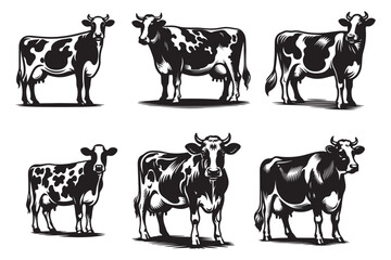 Cow silhouette vector illustration