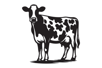 Cow silhouette vector illustration