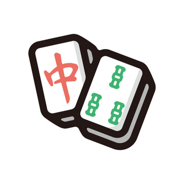 recommend clip art: Mahjong outline icon for graphic design, apps and websites