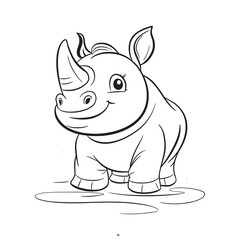A smiling rhino
