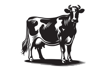 Cow silhouette vector illustration