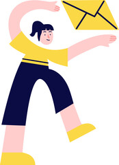 Modern Style Character Flat Design Illustration