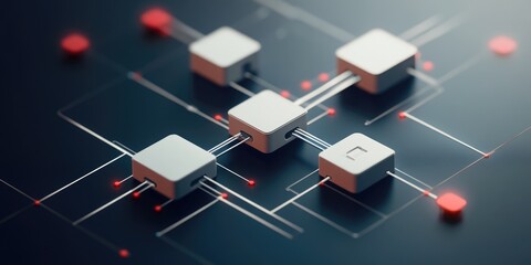 Advanced Technology, Cybersecurity Concept - Futuristic Computer Network