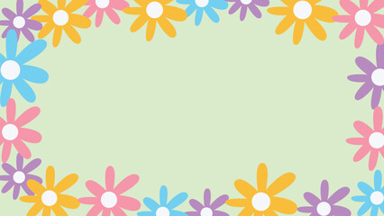 cute flower background vector illustration