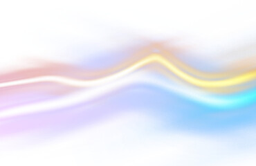 Transparent neon glowing gradient lines texture overlay effect. Lensflare rays, film grain, light leaks overlay effect.