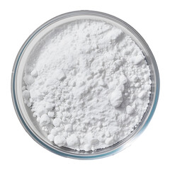 White Powder in a Glass Petri Dish