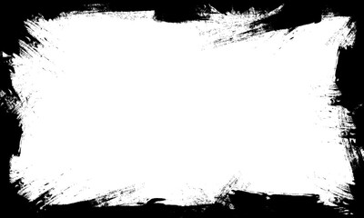 black ink painting lines stroke blank frame border artistic grunge style