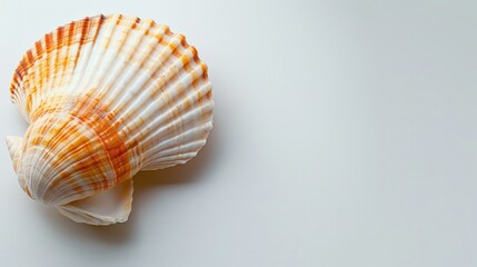 Shell on white backdrop