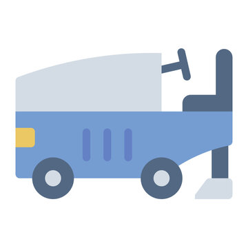 Zamboni machine icon used to maintain the ice surface during hockey games.