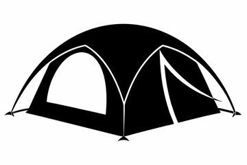 Camping Tent Svg, Camping Tent Silhouette. Vector illustration
