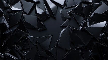 Abstract Black Geometric Pattern