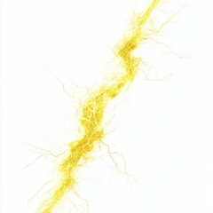 Yellow Lightning isolated white background 