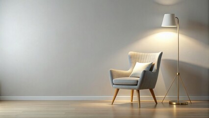 Chair with built-in lamp for stylish and functional home decor, furniture, chair, lamp, interior design, home decor