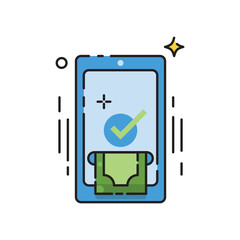 Mobile banking logo icon