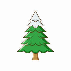 Fototapeta premium A Cartoon Christmas Tree Icon